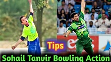 Sohail Tanvir Bowling Action Copy Tips Cricket fans - YouTube