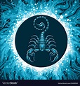 Zodiac Sign Of Scorpio In Water Circle Royalty Free Vector - Photos