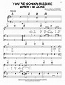 You're Gonna Miss Me When I'm Gone Sheet Music | Brooks & Dunn | Piano ...