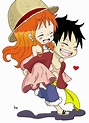 Luffy and Nami | Luffy x Nami | Casal anime, One piece e Chibi