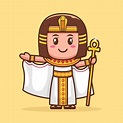 Premium Vector | Goddess cleopatra cute cartoon character design
