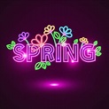 Premium Vector | Spring neon design