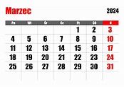 Kalendarz marzec 2024 – kalendarz.su