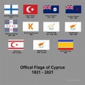 Official Flags used in Cyprus from 1821 to present : vexillology