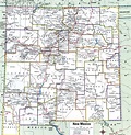 New Mexico county map with cities roads towns highway counties