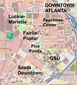 Atlanta downtown mapa - Mapa da cidade de Atlanta (Estados Unidos da ...