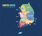 South Korea Map Vector Download