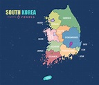 Descarga Vector De Mapa De Corea Del Sur