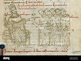 . English: Berengar I of Italy and the monks of Casauria . 12th century ...