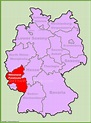 Rhineland-Palatinate location on the Germany map