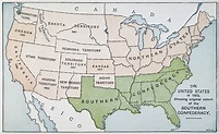 United States Map, 1863. /Nmap Of The United States As It Appeared In ...