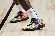Victor Oladipo wearing a Goofy Jordan 10 on court tonight against the ...