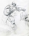 A great rough sketch of Captain America by John Buscema. | John buscema ...