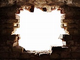 Broken Stone Wall With Hole PNG Background (Brick-And-Wall) | Textures ...