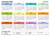 Calendrier 2025 Excel, Word et PDF - Calendarpedia