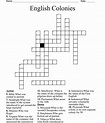 English Colonies Crossword - WordMint