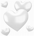 Set of White Hearts Isolated Decorations 18969326 PNG