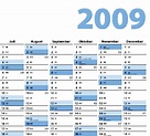 Jahreskalender 2009 zum runterladen - VORLAGEN-KOSTENLOS