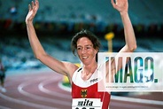 Sabine Braun (Deutschland) jubelt Leichtathletik WM Damen ...