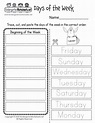 Free Printable Days Of The Week Worksheets