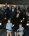 Jackie Kennedy and her children, Caroline and John Jr. at John F ...