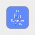 símbolo de európio. elemento químico da tabela periódica. ilustração ...