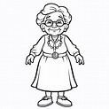 Grandma Coloring Page Images - Free Download on Freepik