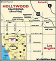 Hollywood California Map - Worldatlas.com