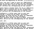 Is This the Beginning of the End by Merle Haggard - lyrics and chords