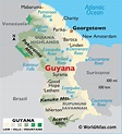Guyana Large Color Map