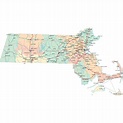 Massachusetts Road Map - MA Road Map - Massachusetts Highway Map