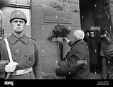 Nikolai Podgorny USSR Supreme Soviet Presidium Chairman lays flowers to ...
