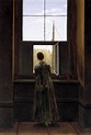 Caspar David Friedrich >> Mujer en la Ventana | (oleo, obra de arte ...