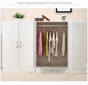 矮衣櫃實木兩門三門環保兒童衣櫃1.2米高白色成人掛衣櫃低衣櫥小