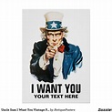 Uncle Sam I Want You Vintage Poster | Zazzle.com | Uncle sam, I want ...