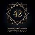 42 years Anniversary Celebration Design. 42 anniversary logo with ...
