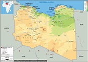 Libya Physical Wall Map by GraphiOgre - MapSales