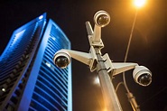 Surveillance cameras on the street