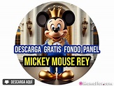 Banner de Mickey Mouse Rey circular - MamaFlor.com