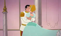 Cinderella and Prince Charming's Kiss as they give each other a loving ...