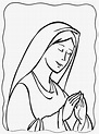 Dibujos Cristianos: Maria madre de Jesus ~ Dibujos Cristianos Para Colorear
