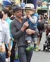 Justified star Walton Goggins carried his son Augustus during an ...