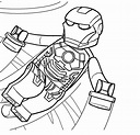 Lego Iron Man Flying Coloring Page - Free Printable Coloring Pages for Kids