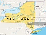 Stato Di New York Mappa Politica - Immagini vettoriali stock e altre ...