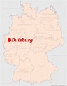 Duisburg auf der Deutschlandkarte