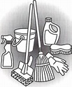 House Cleaning Clip Art Black And White