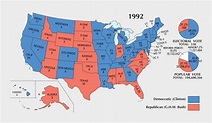 US Election of 1992 Map - GIS Geography