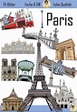 Paris Sehenswürdigkeiten - 24 Cliparts in Farbe und SW- ideal für den ...
