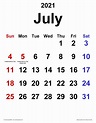 July 2021 Calendar | Templates for Word, Excel and PDF