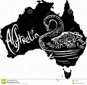 Cigno Nero Come Simbolo Australiano Illustrazione Vettoriale ...